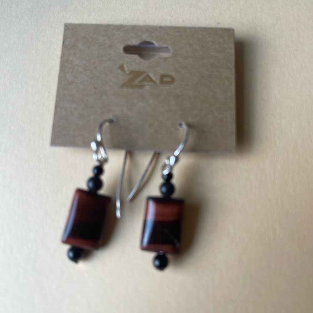 Tigers Eye Dangle Earrings